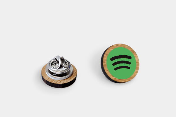 Custom Shape Bamboo Pin Badges